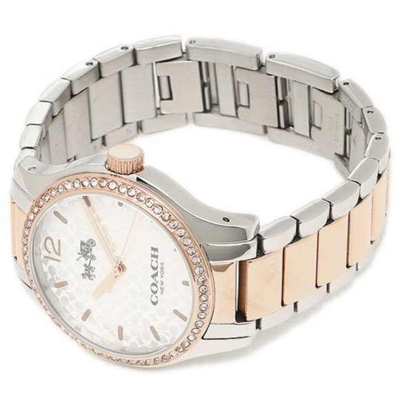 Coach Rose Gold Maddy Two Tone Set Bracelet W6183 Watch (Need Battery Change) - Picture 4 of 6